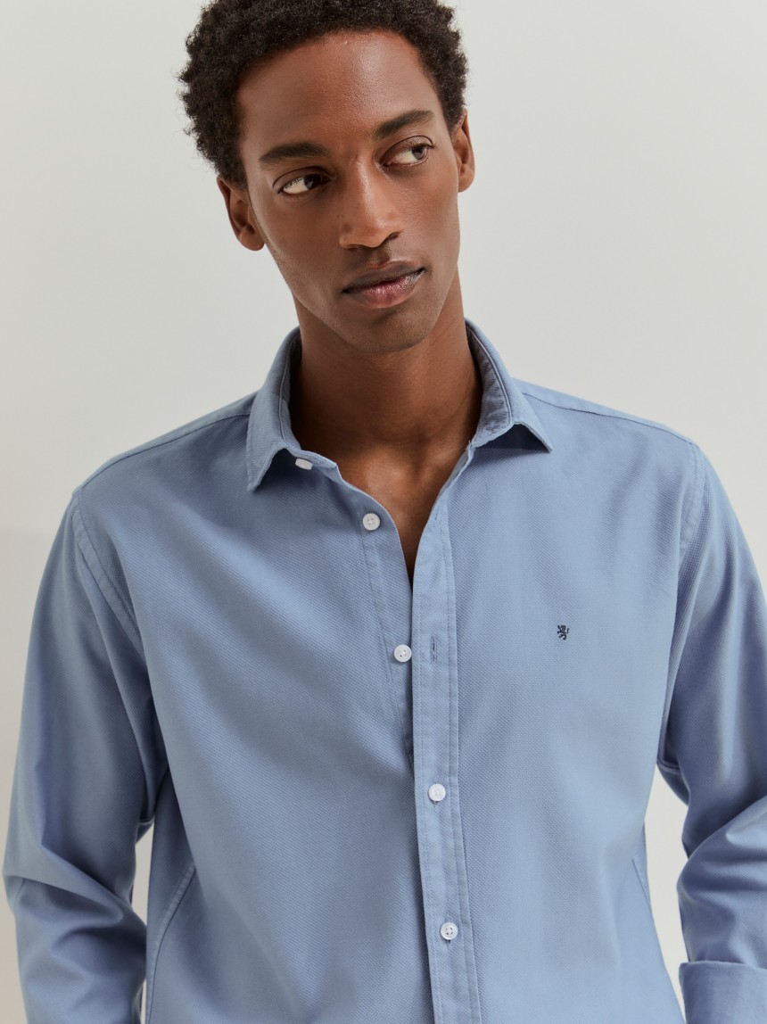 Camisa slim fit de algod�o