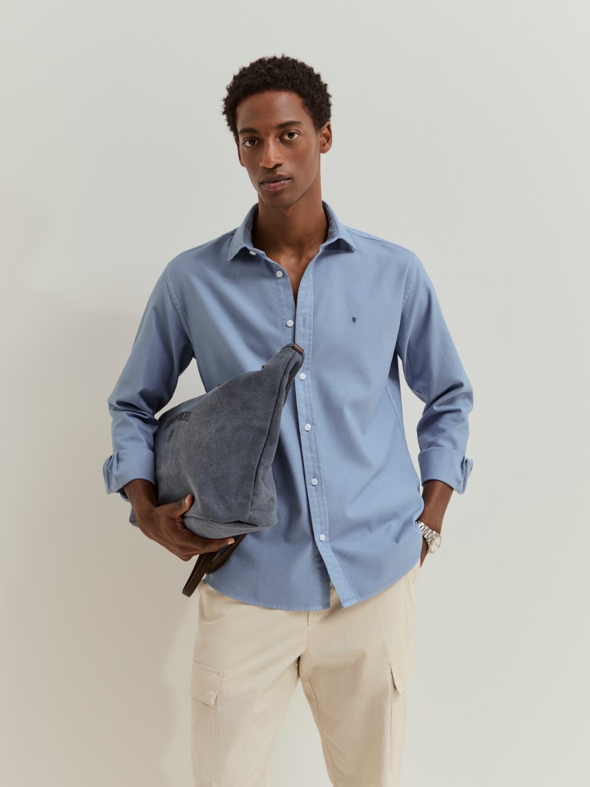 Camisa slim fit de algod�o