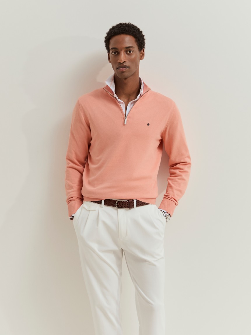 Camisola em malha de algod�o