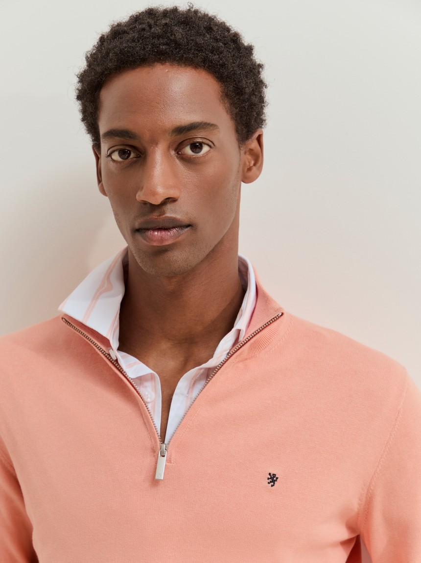 Camisola em malha de algod�o
