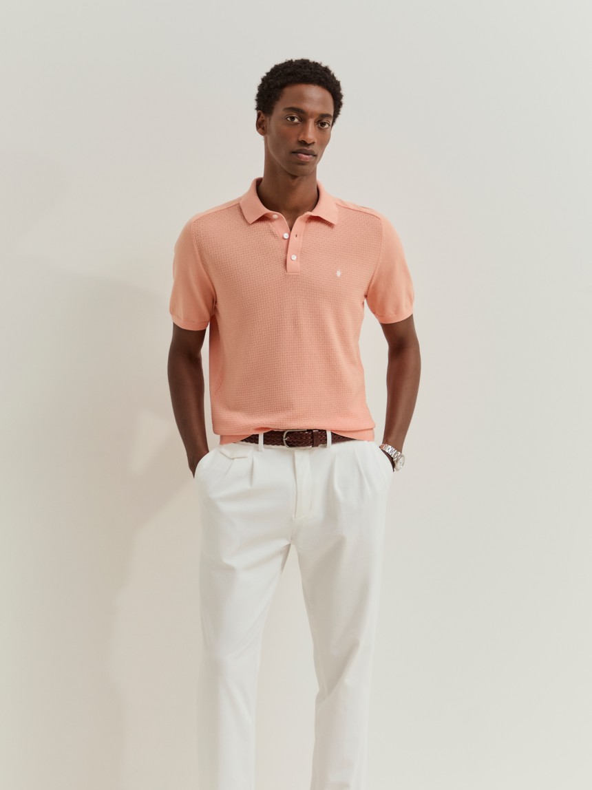 Polo em malha de algod�o
