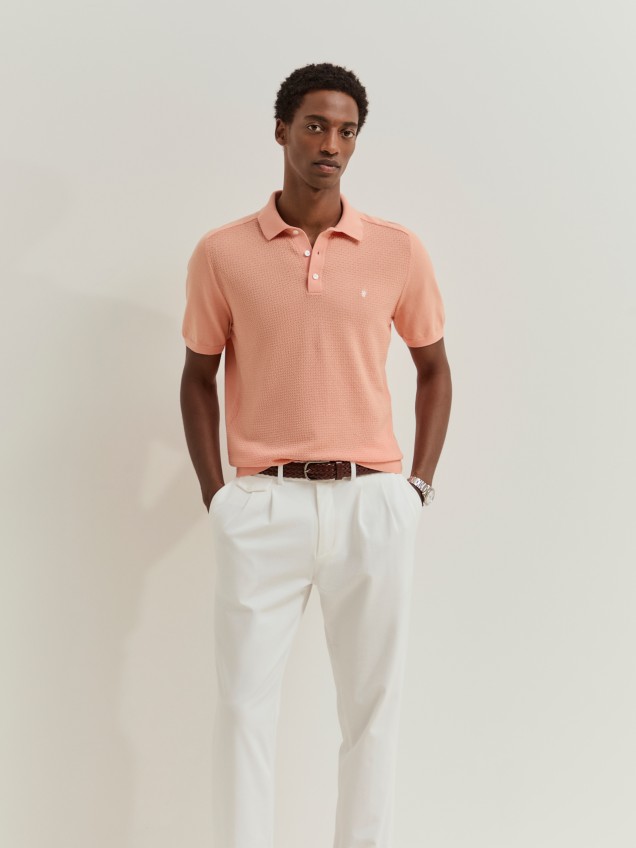 Polo em malha de algodão