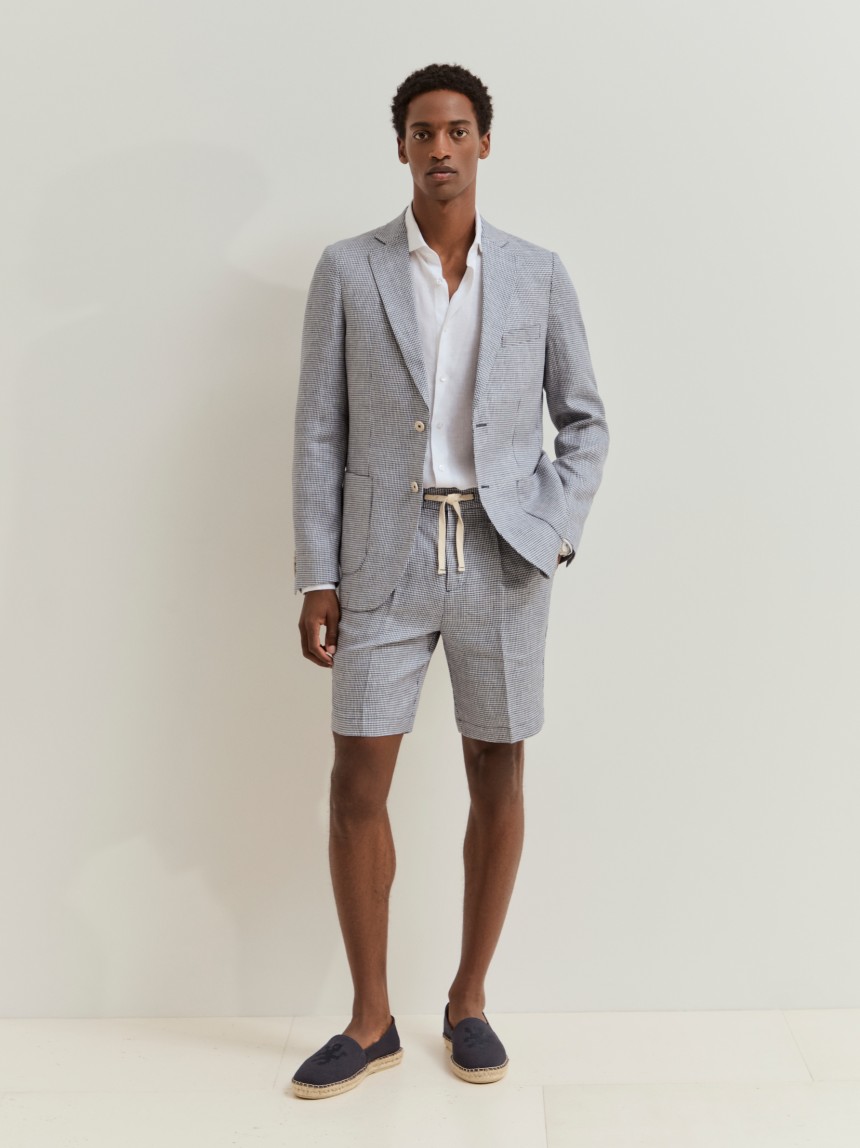 Blazer slim fit em linho