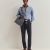Cal�as chino regular fit em linho