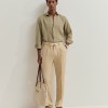 Cal�as chino regular fit em linho