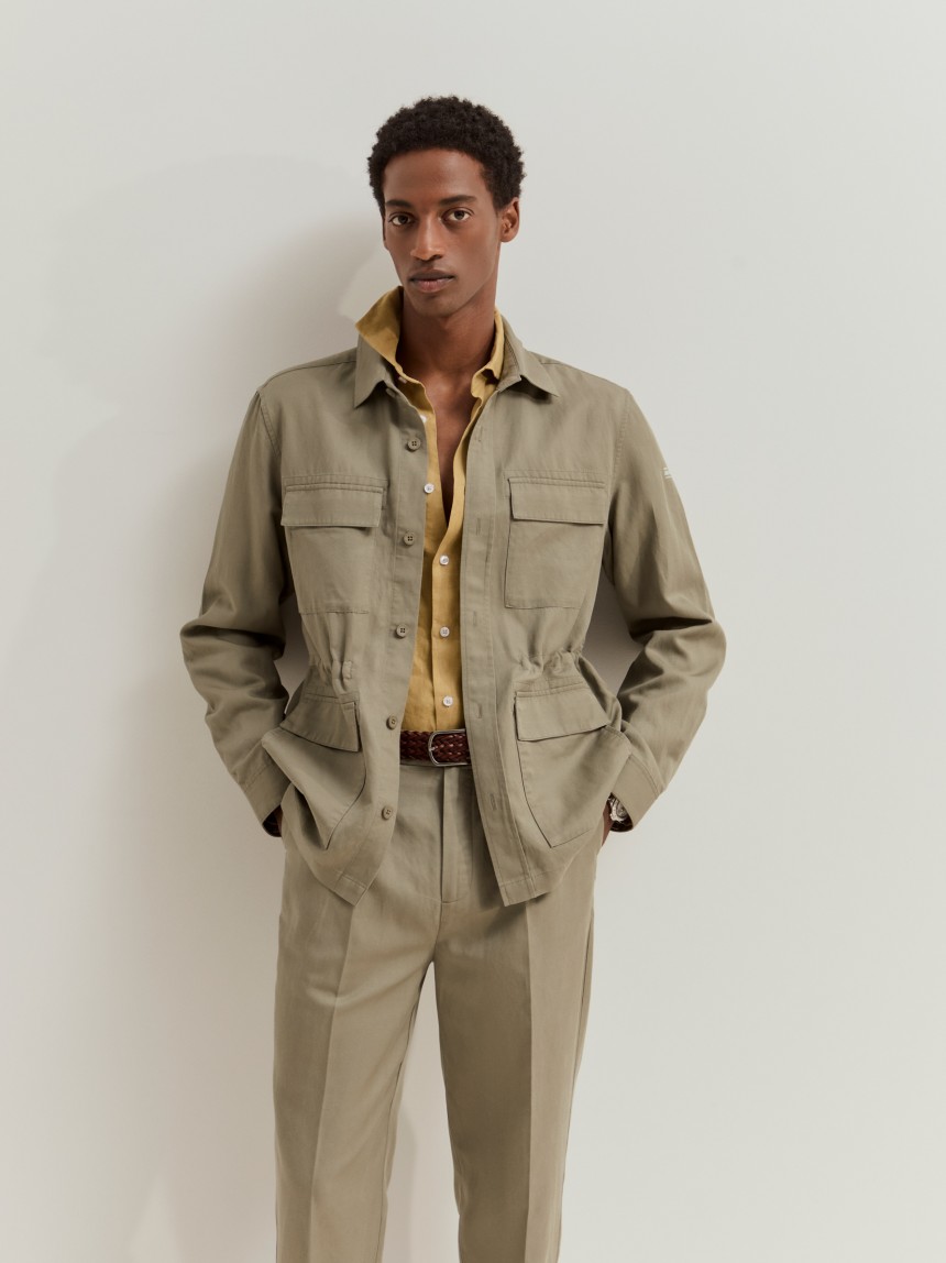 Sobrecamisa com bolsos