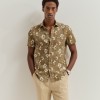 Camisa slim fit em linho e algod�o