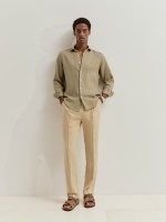 Camisa slim fit em linho
