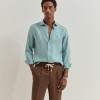 Camisa slim fit em linho