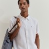Short-sleeved linen shirt