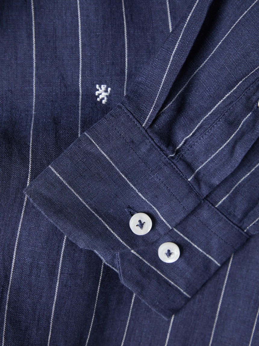 Camisa slim fit em linho