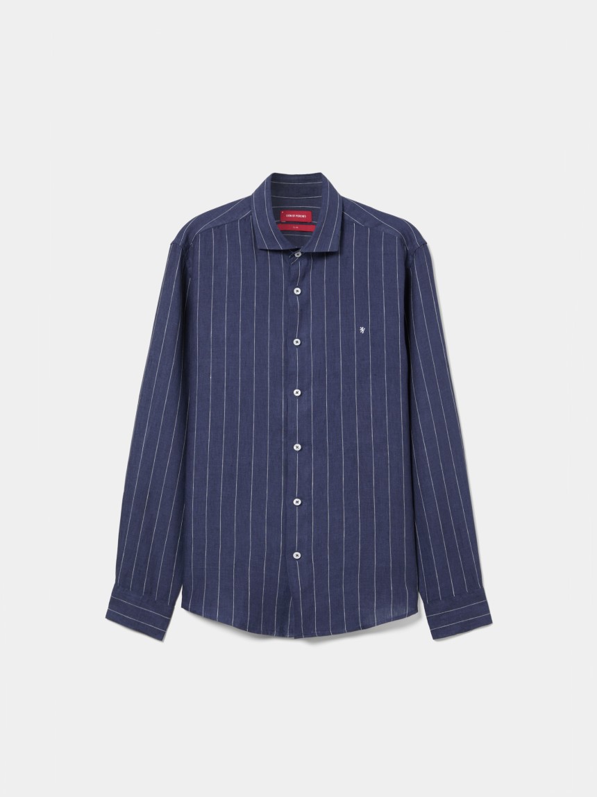 Camisa slim fit em linho