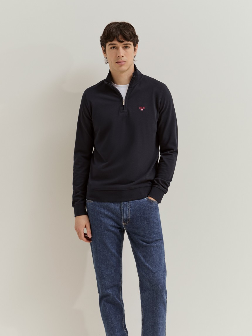 Jumper with half zip