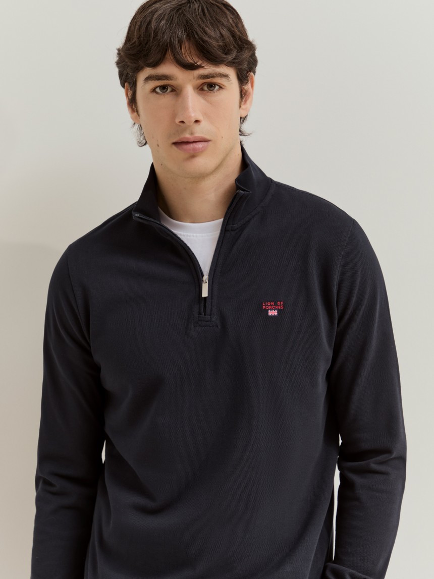 Jumper with half zip