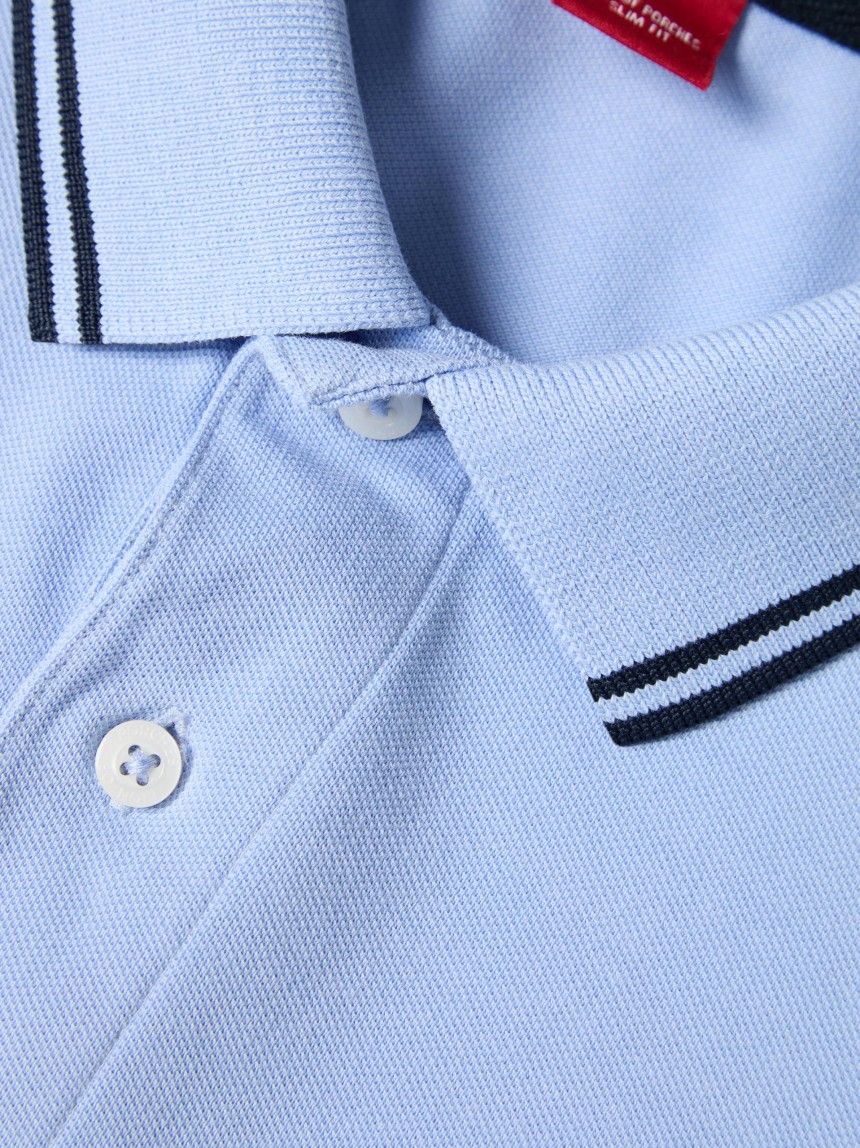 Polo piqu� slim fit com riscas