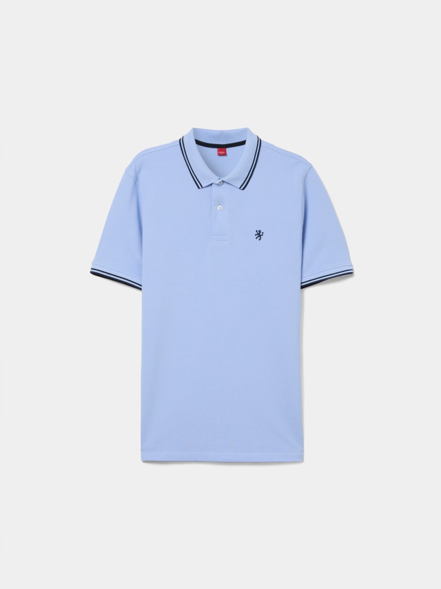 Polo piqu� slim fit com riscas