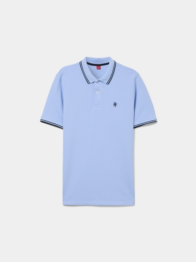 Polo piqu� slim fit com riscas