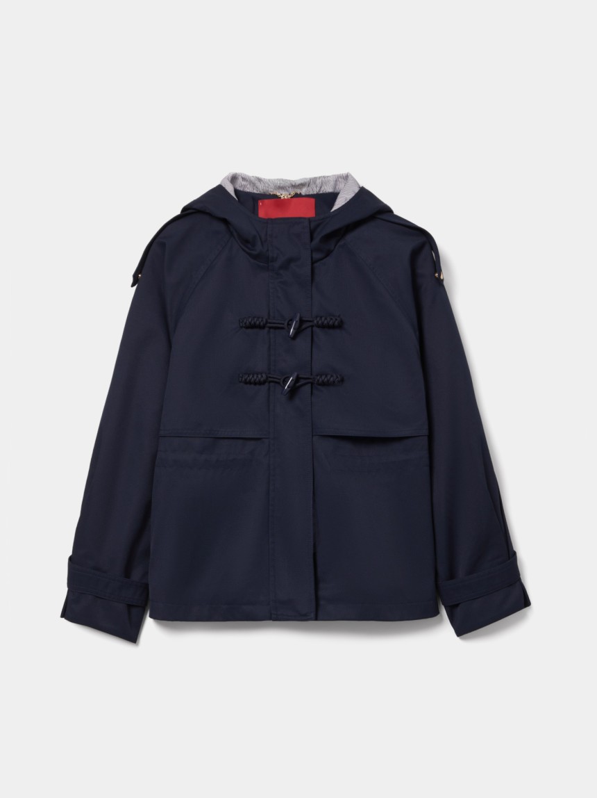 Parka curta com capuz