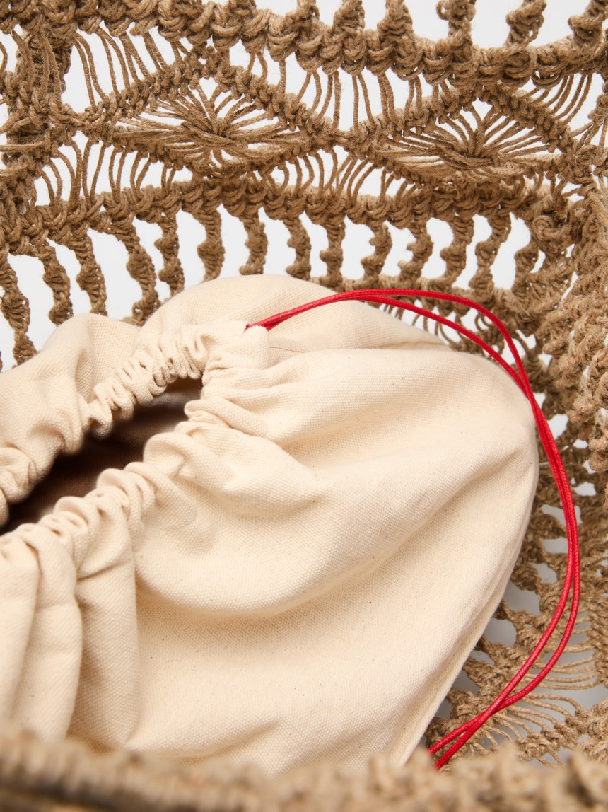 Jute shoulder bag