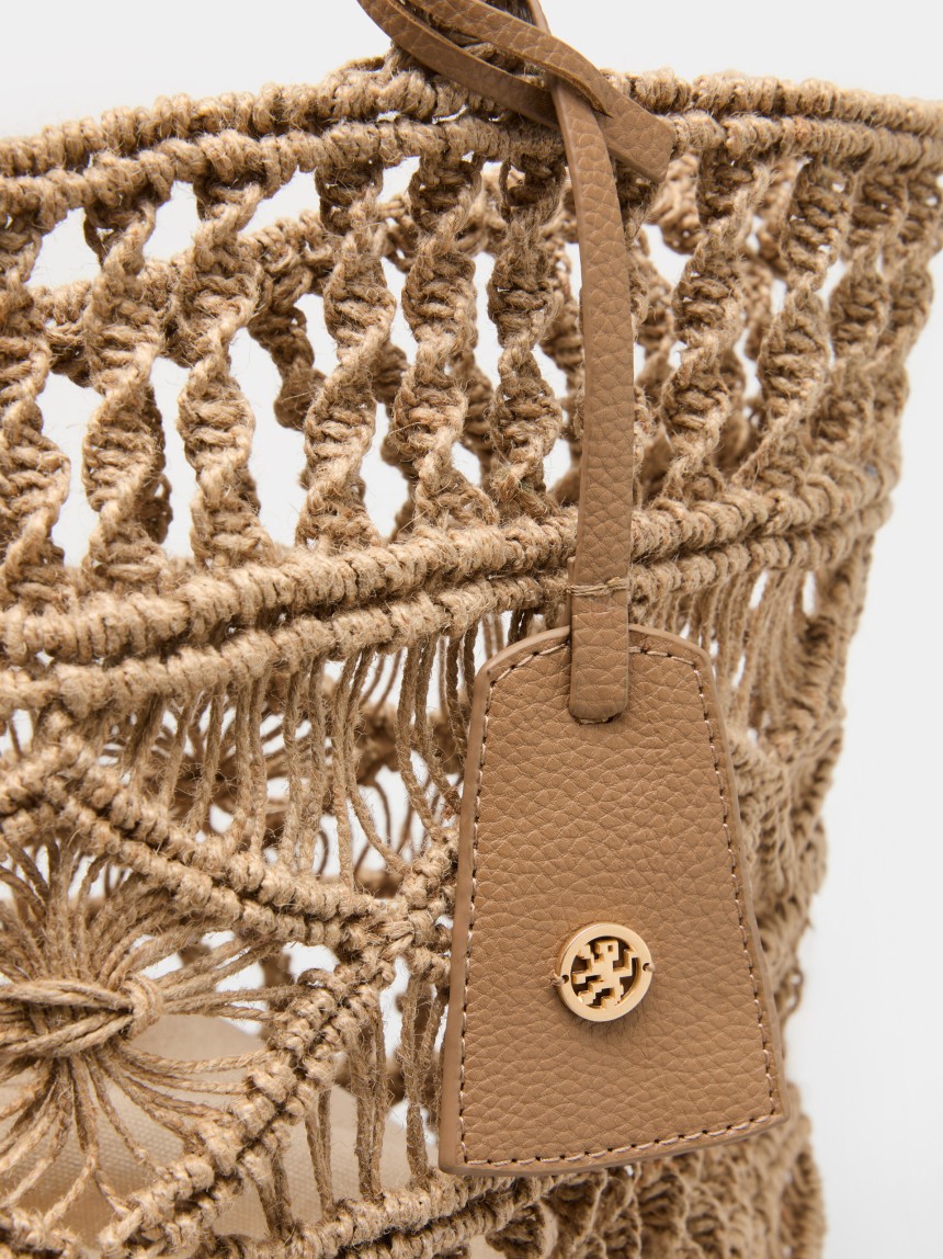 Jute shoulder bag