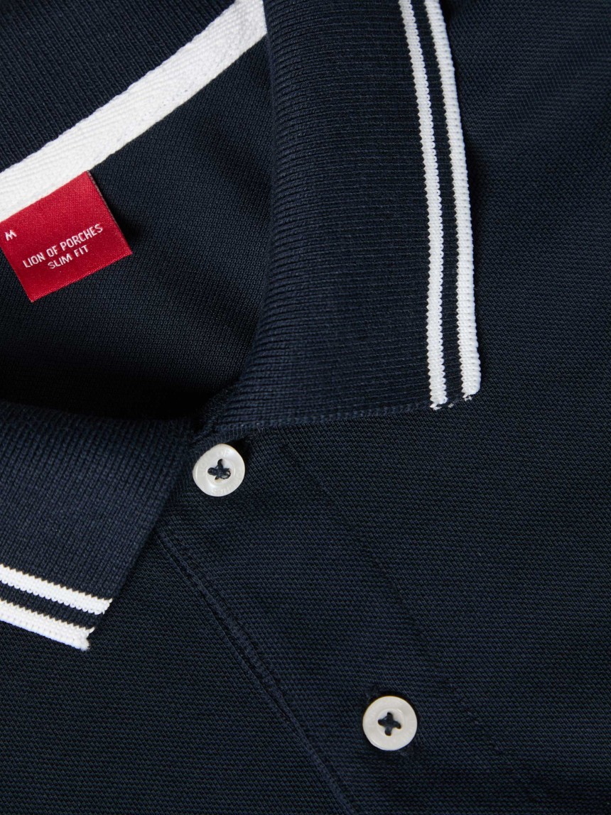 Polo piqu� slim fit com riscas