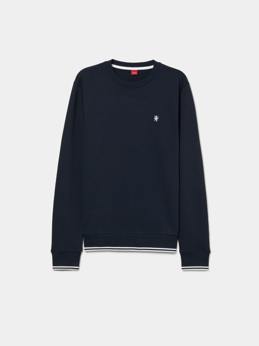 Sweater de algod�o com riscas