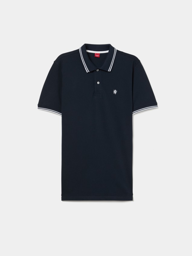 Polo piqu� slim fit com riscas
