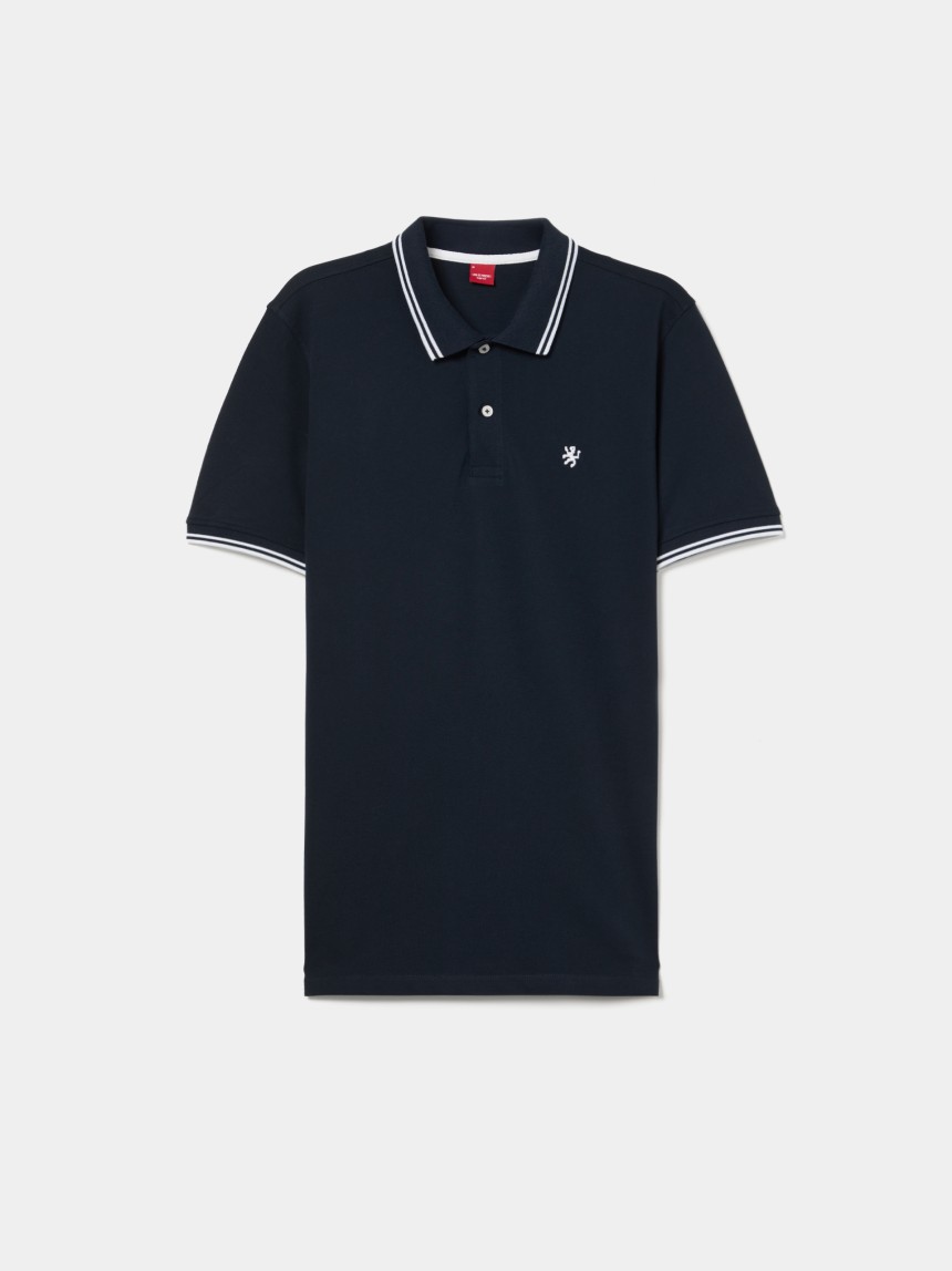 Polo piqu� slim fit com riscas