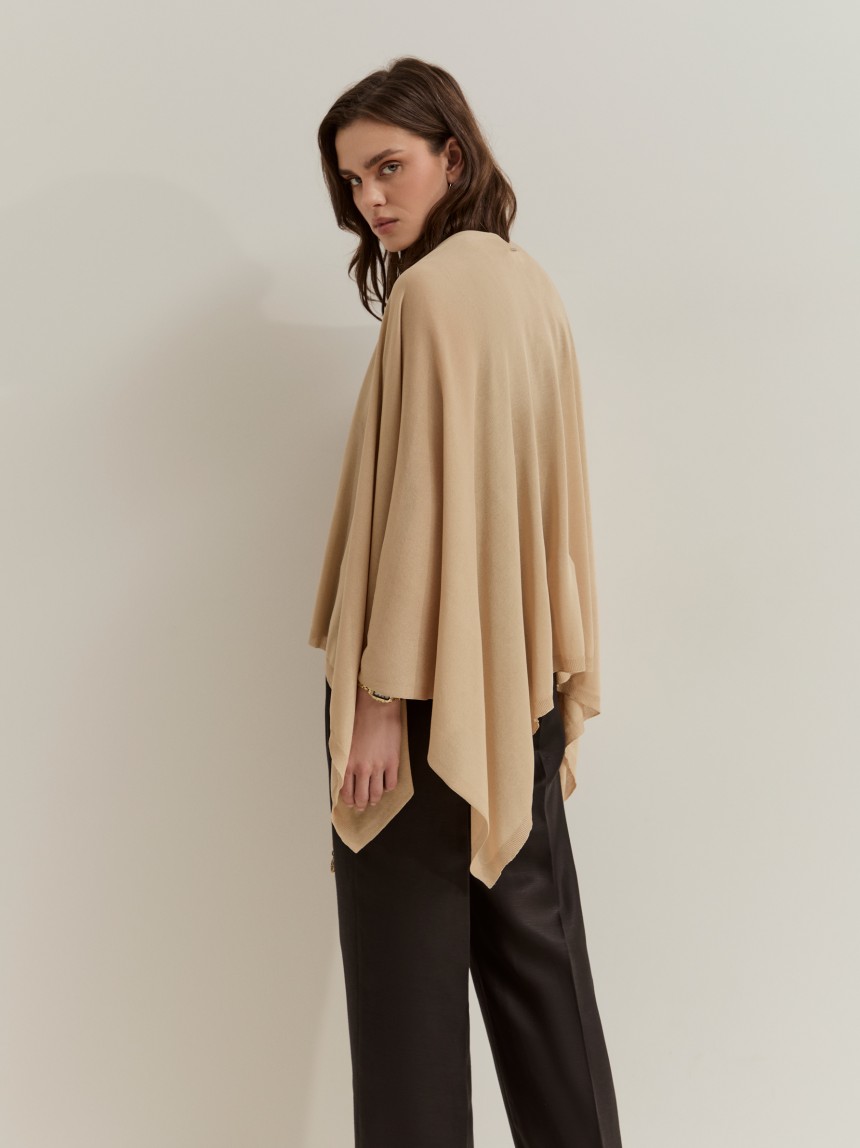Asymmetric draped cardigan