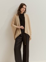 Asymmetric draped cardigan