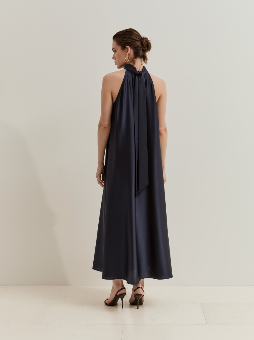 Flowy satin dress