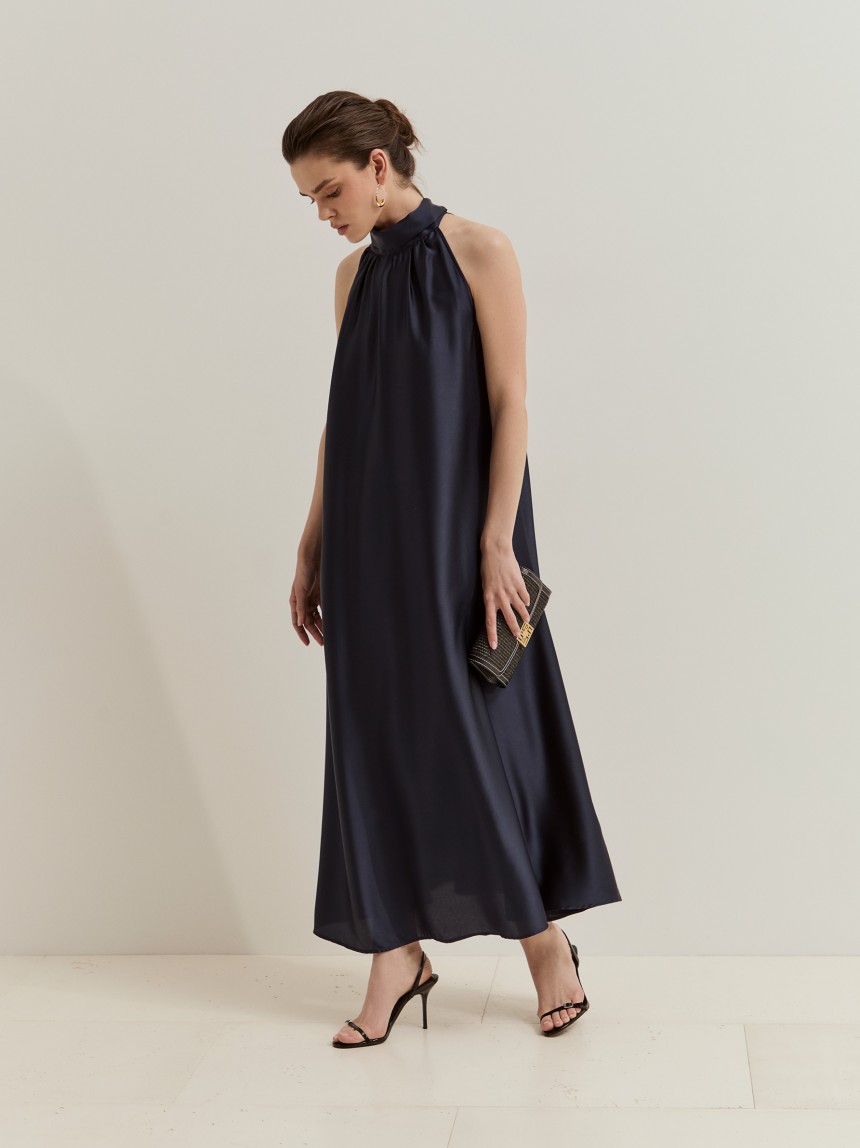Flowy satin dress