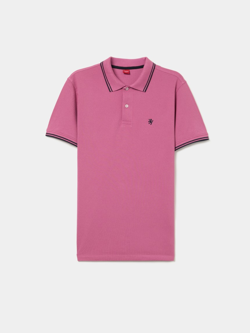 Polo piqu� slim fit com riscas