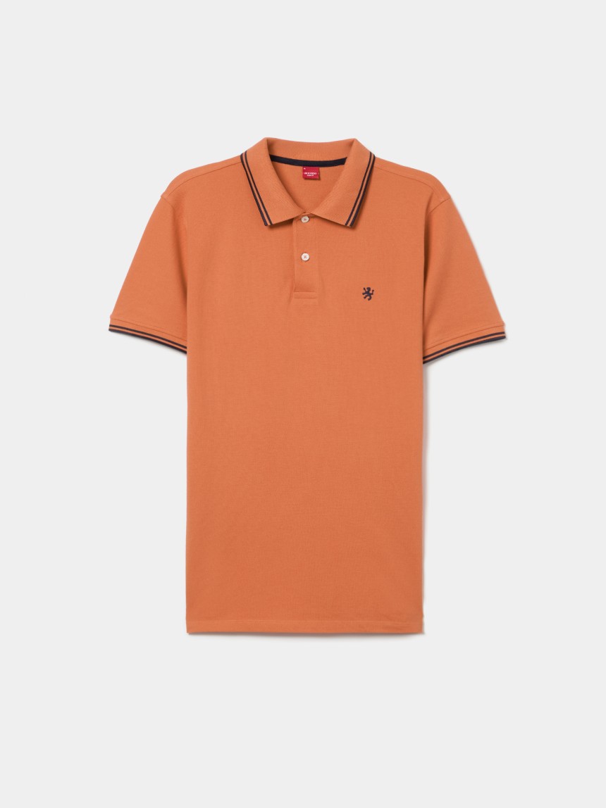 Polo piqu� slim fit com riscas