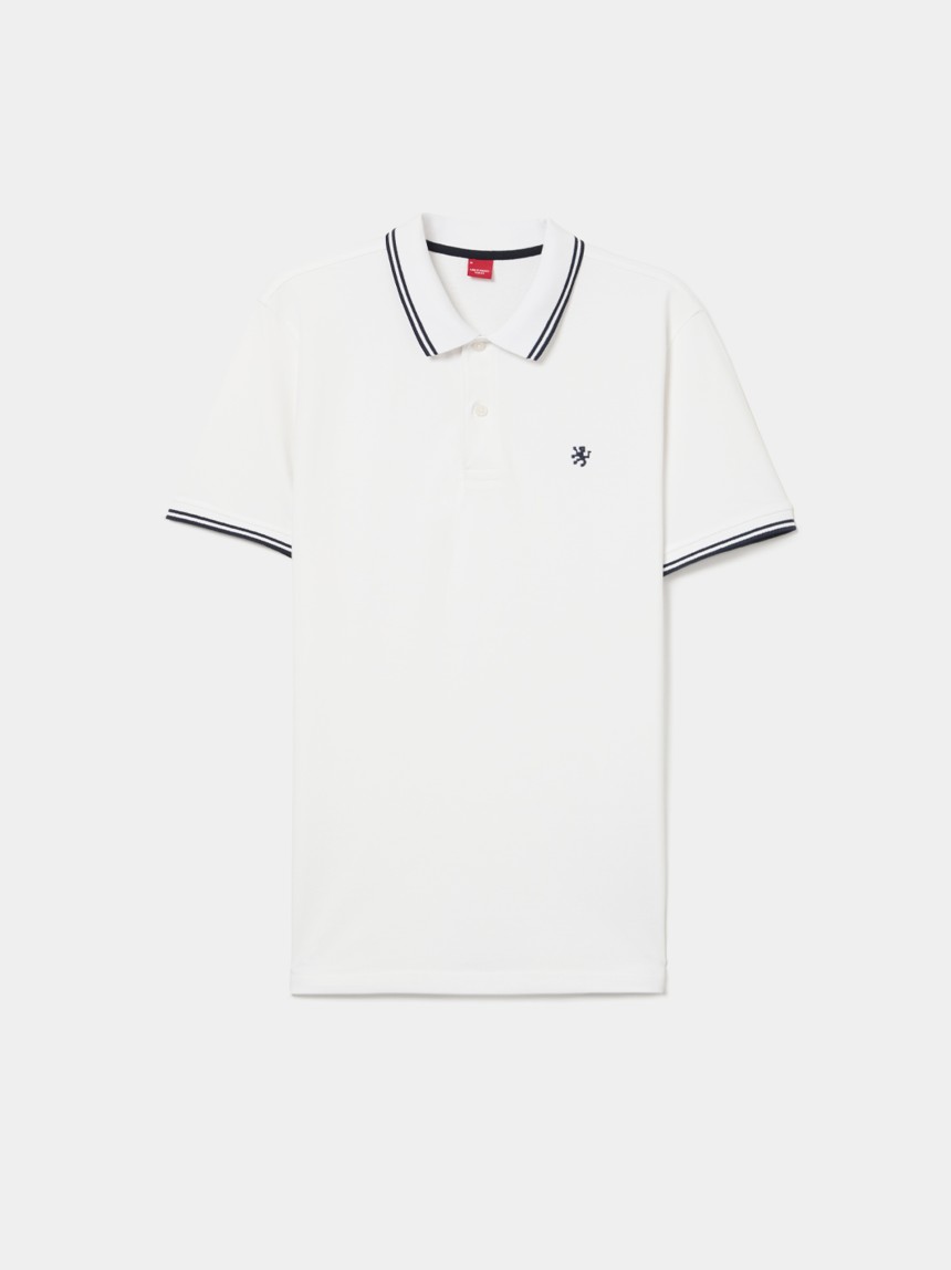 Polo piqu� slim fit com riscas