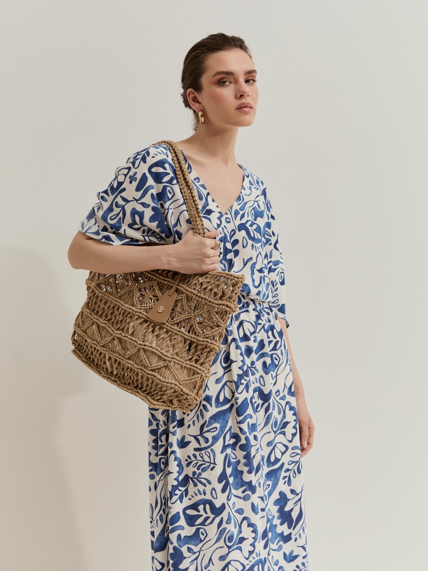 Long printed dress