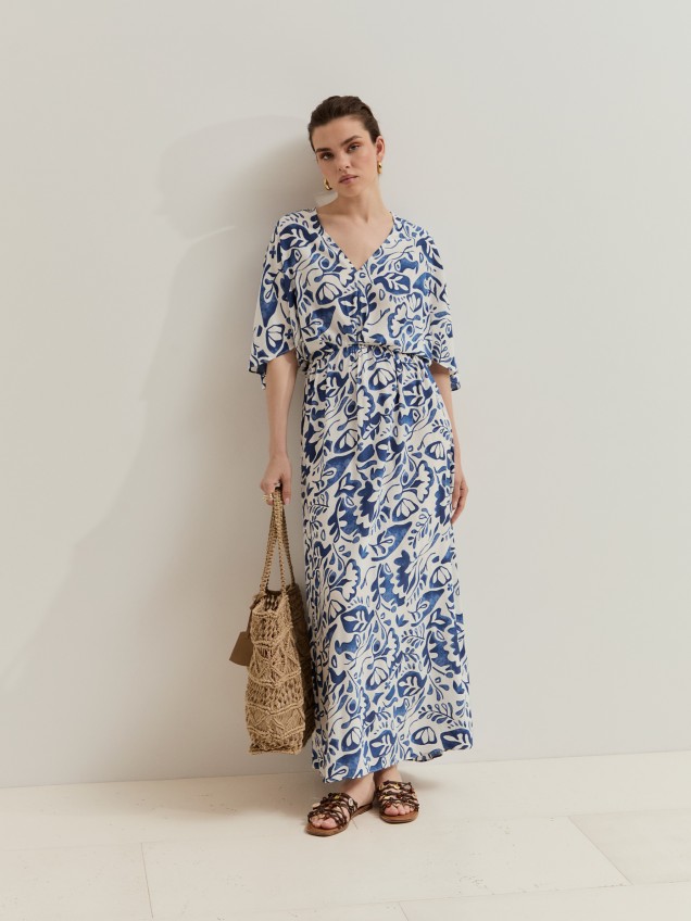 Long printed dress