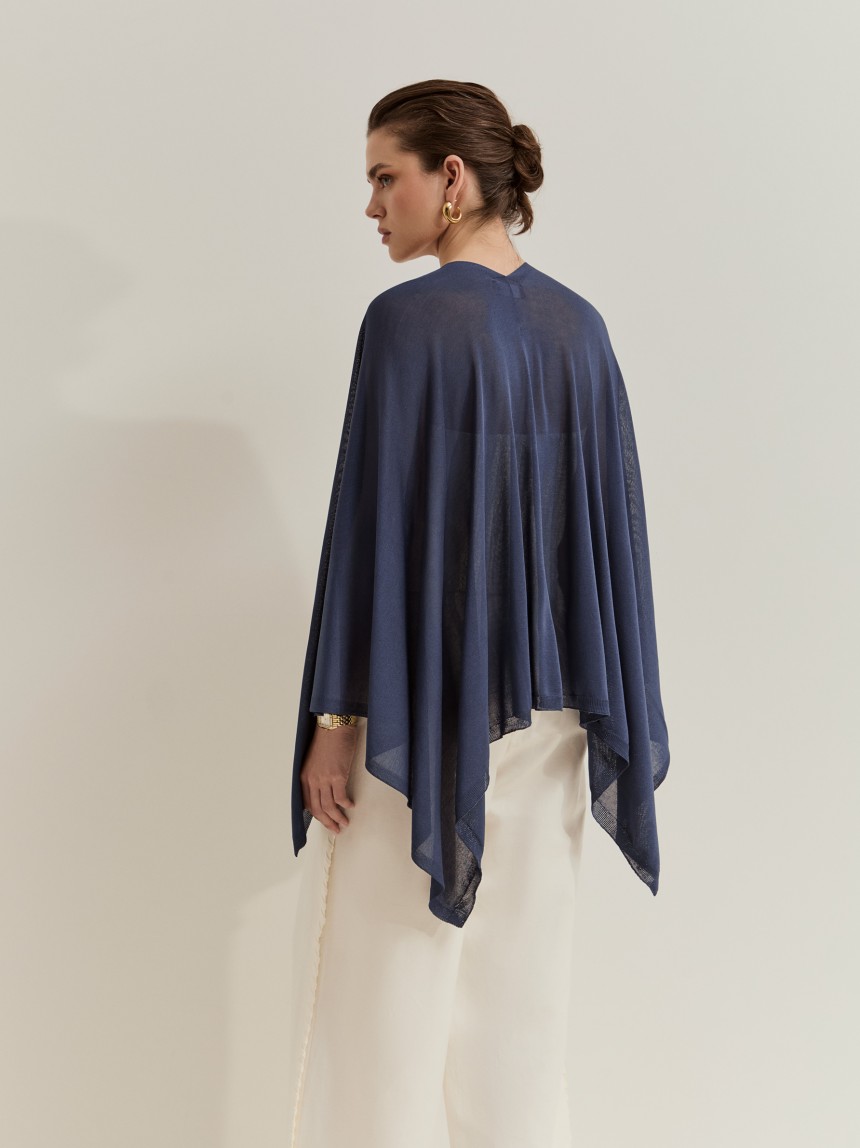 Asymmetric draped cardigan