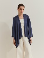 Asymmetric draped cardigan