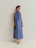 Flowy satin dress