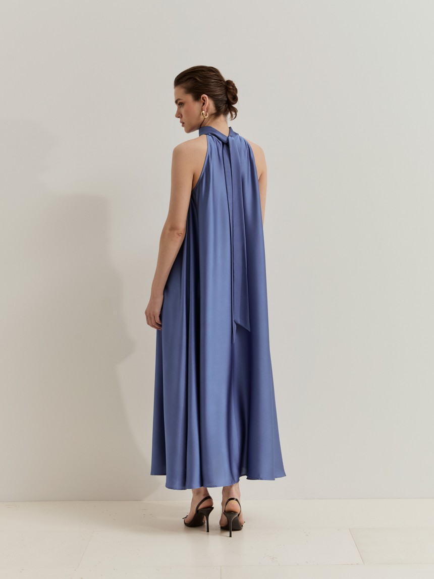 Flowy satin dress