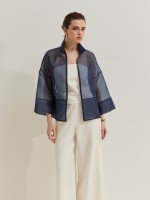 Loose-fit transparent jacket