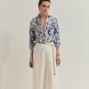 Printed ramie shirt
