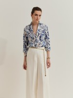 Printed ramie shirt