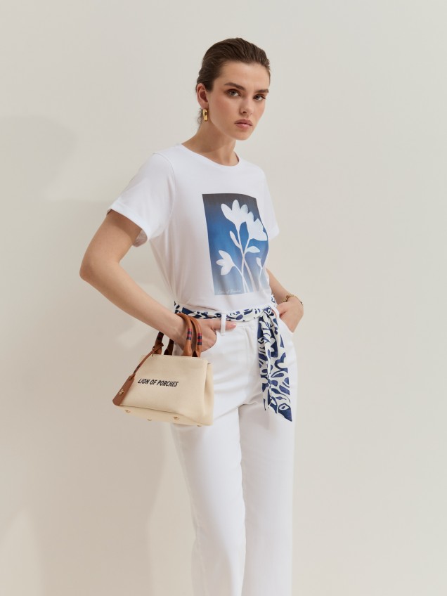 T-shirt em algodão