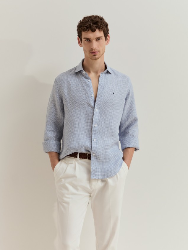 Regular fit linen shirt