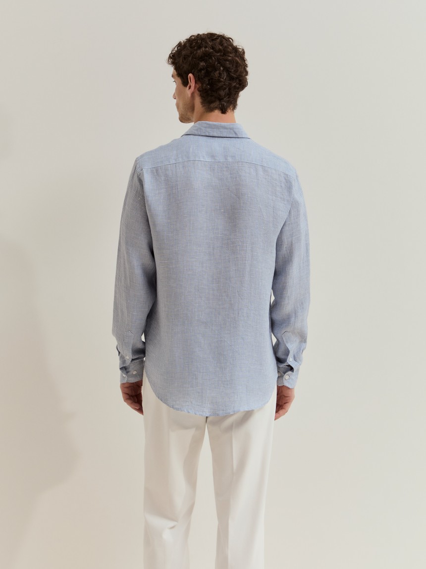 Camisa regular fit em linho