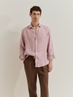 Camisa regular fit em linho