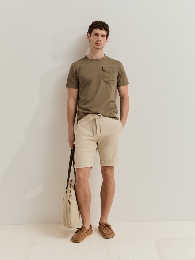 Piqu� knit shorts