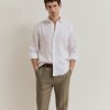 Camisa slim fit em linho